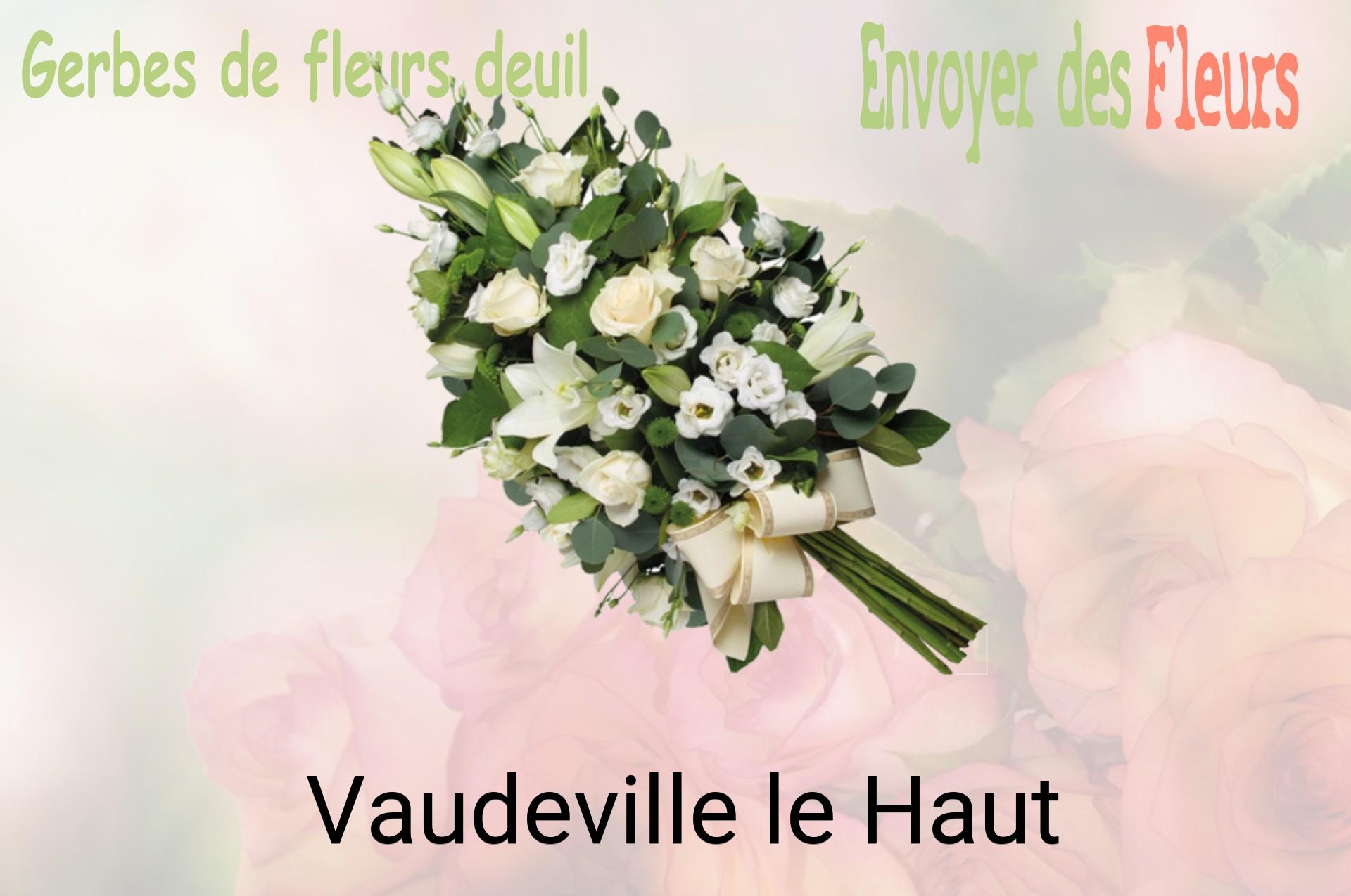 Gerbe de fleurs de deuil livrée à Vaudeville-le-Haut